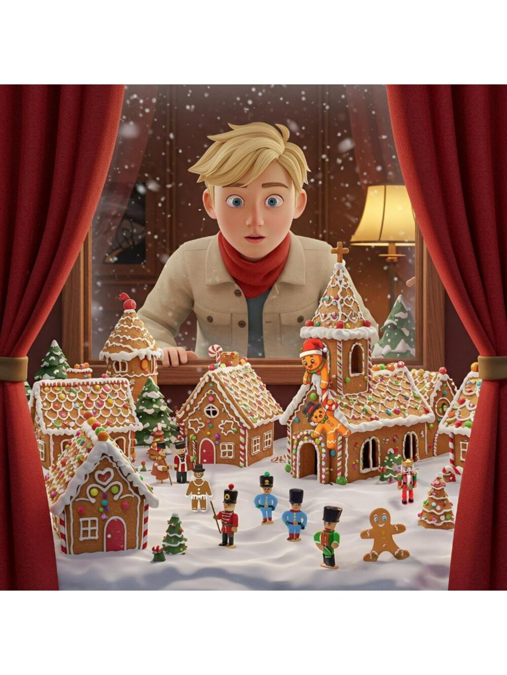 Gingerbread Inflatable Christmas Decor - 7FT Outdoor Holiday Decoration - Picture 9 of 9